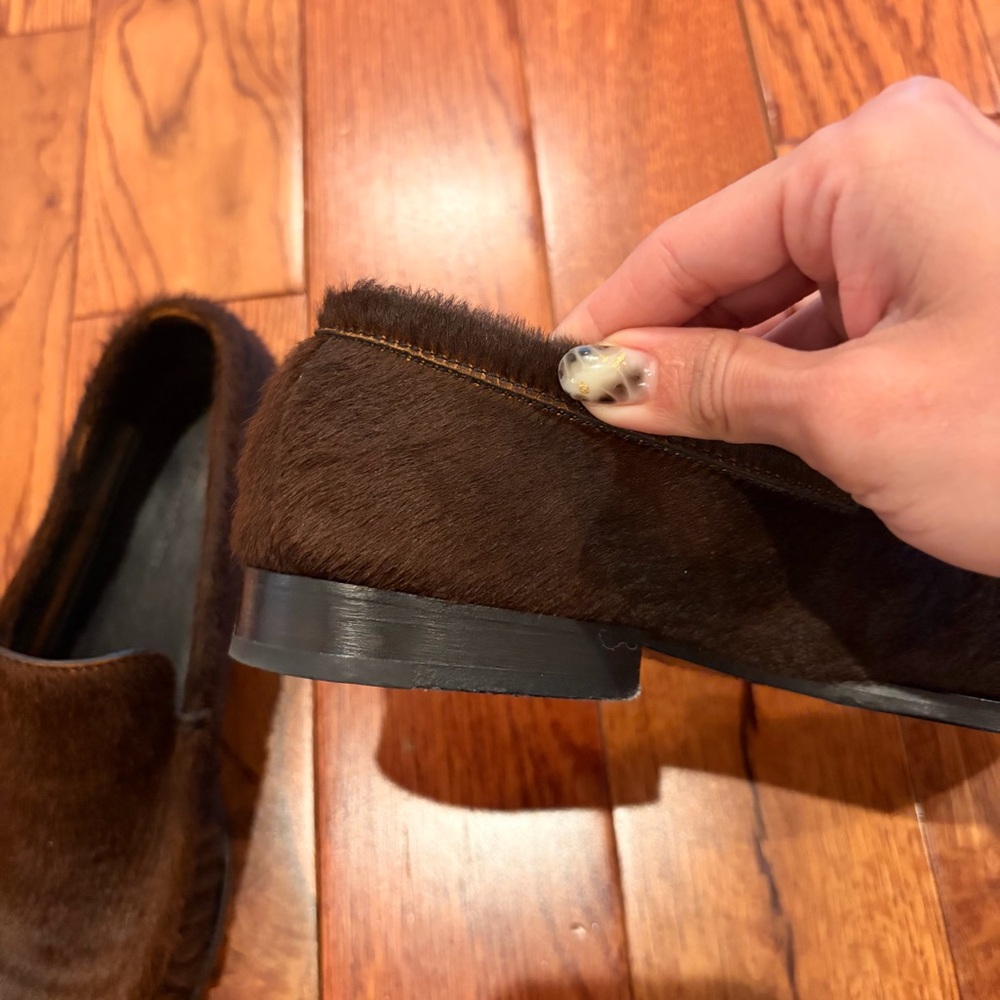 Dries Van Noten Dark Brown Haircalf Loafers - Picture 5 of 10